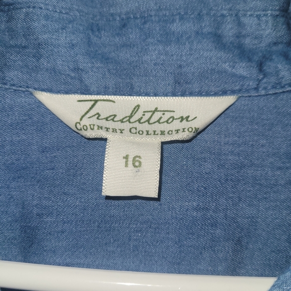 Tradition Denim Like Blouse - Picture 2 of 8